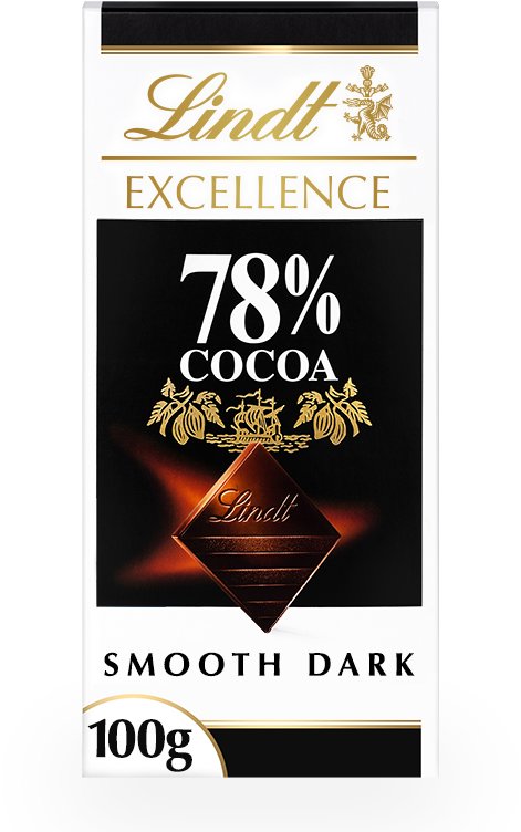Lindt EXCELLENCE Extra hořká čokoláda 78%, 100 g