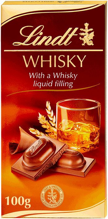 Lindt Mléčná čokoláda s whisky, 100 g