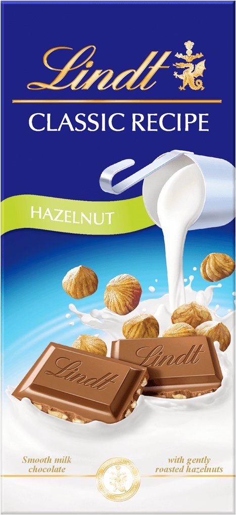 Lindt CLASSIC RECIPE Milk Hazelnut, 100 g
