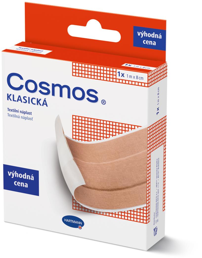 Cosmos náplast Klasická textilní, 8 cm × 1 m
