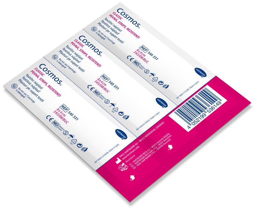 Cosmos náplast Pevná strip 8 × 4 cm
