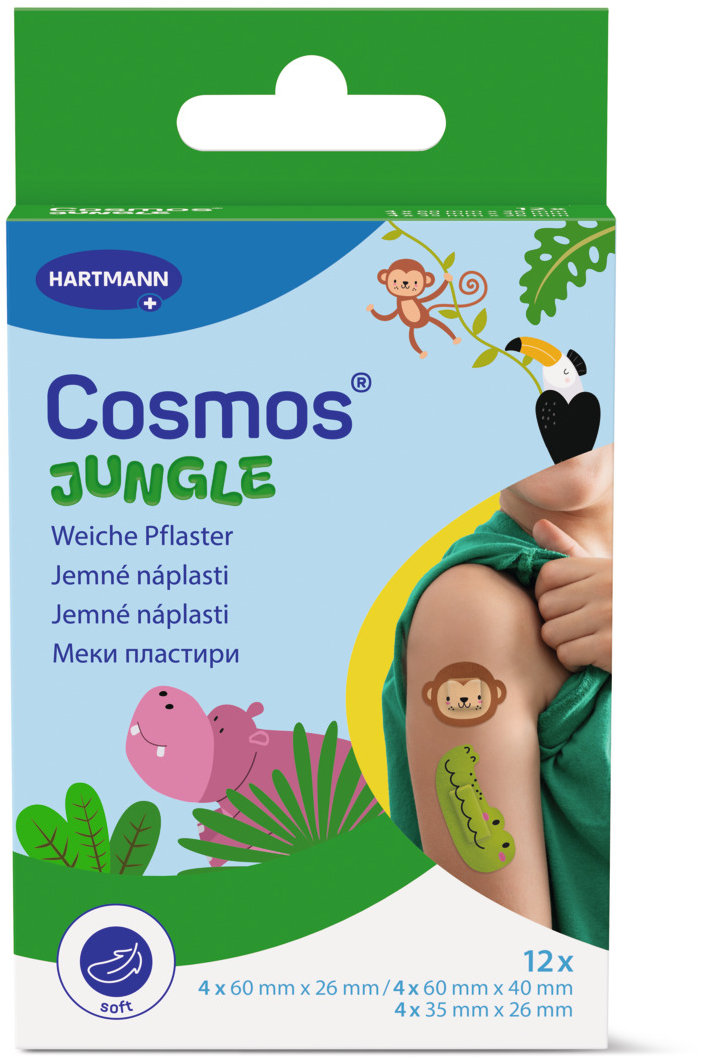 Cosmos Jungle náplast ve tvaru zvířátek 12 ks
