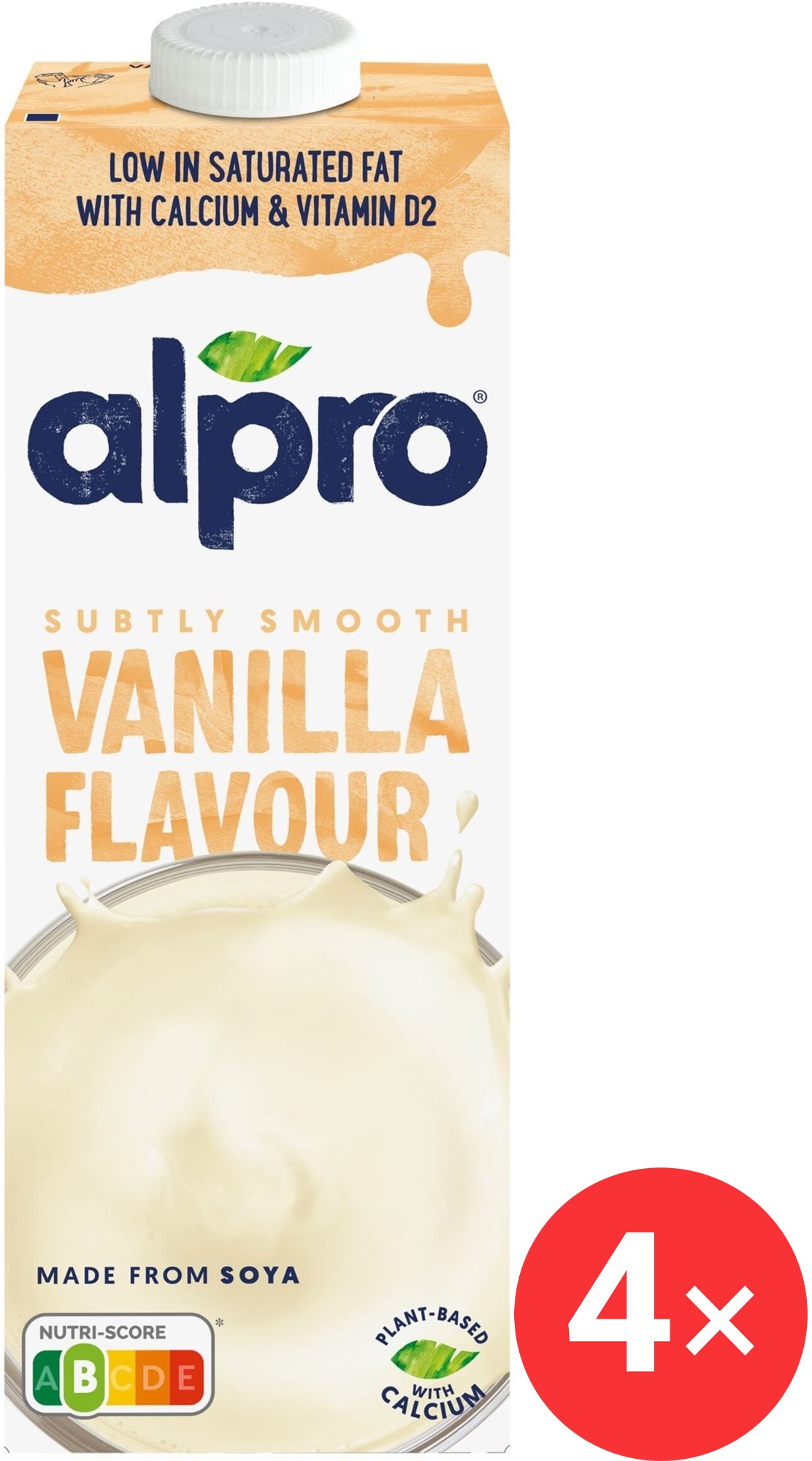Alpro sójový nápoj s vanilkovou příchutí 4 x 1l
