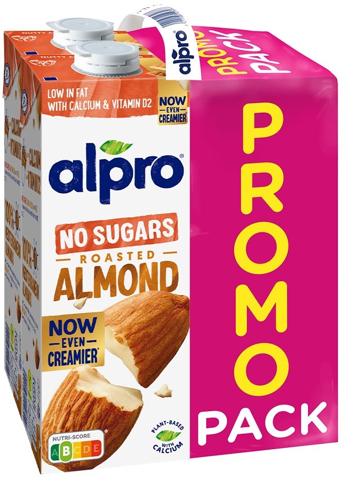 Alpro mandlový nápoj neslazený 4x1l