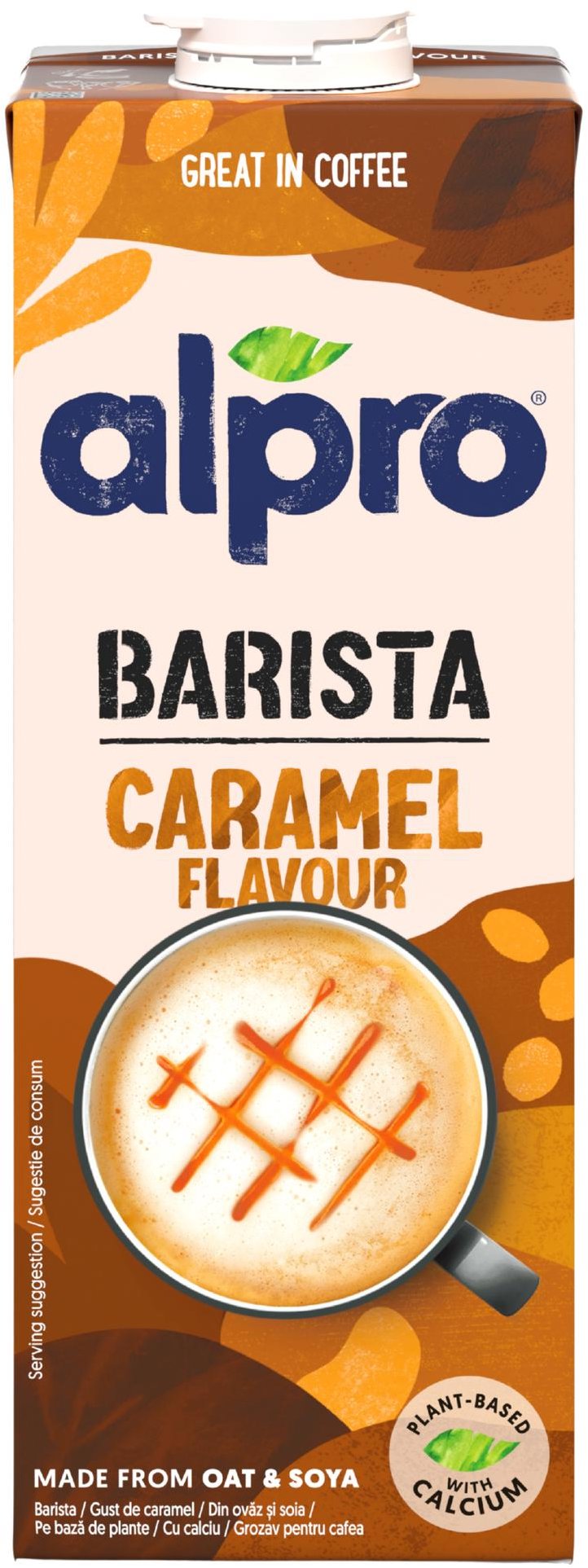 Alpro Barista Ovesno-sójový nápoj s karamelovou příchutí 1 l