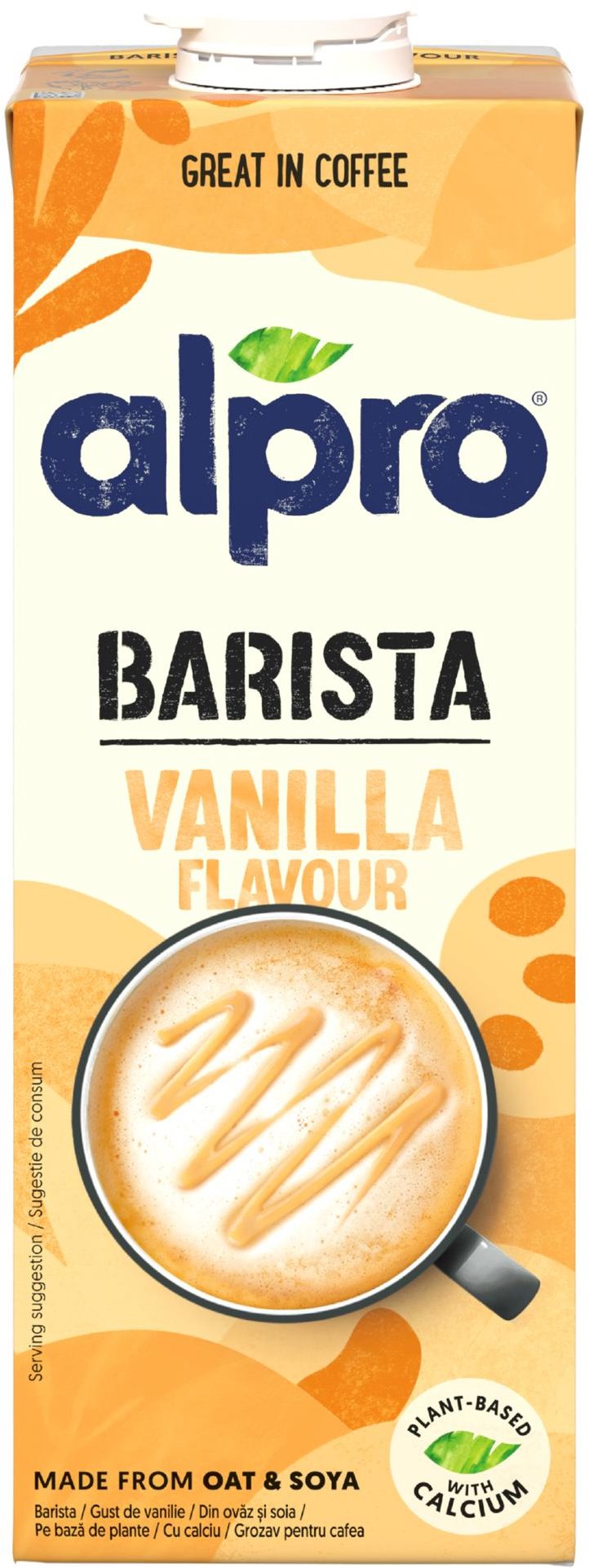 Alpro Barista Ovesno-sójový nápoj s vanilkovou příchutí 1 l