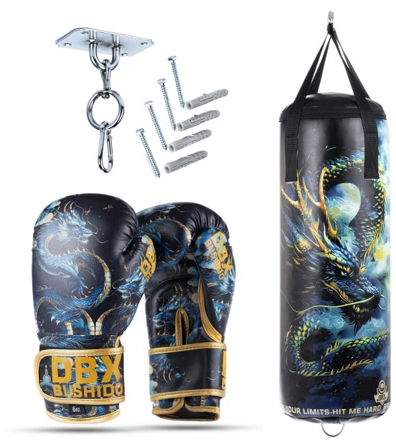 DBX BUSHIDO Dětská boxovací sada Dragon - pytel, rukavice, montáž