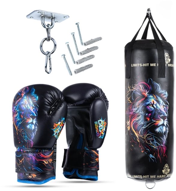 DBX BUSHIDO Dětská boxovací sada Leon - pytel, rukavice, montáž
