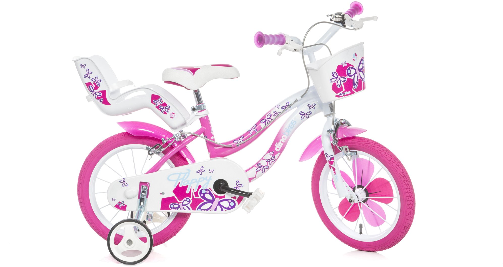 Dino Bikes Flappy Dívčí kolo 14" s příslušenstvím