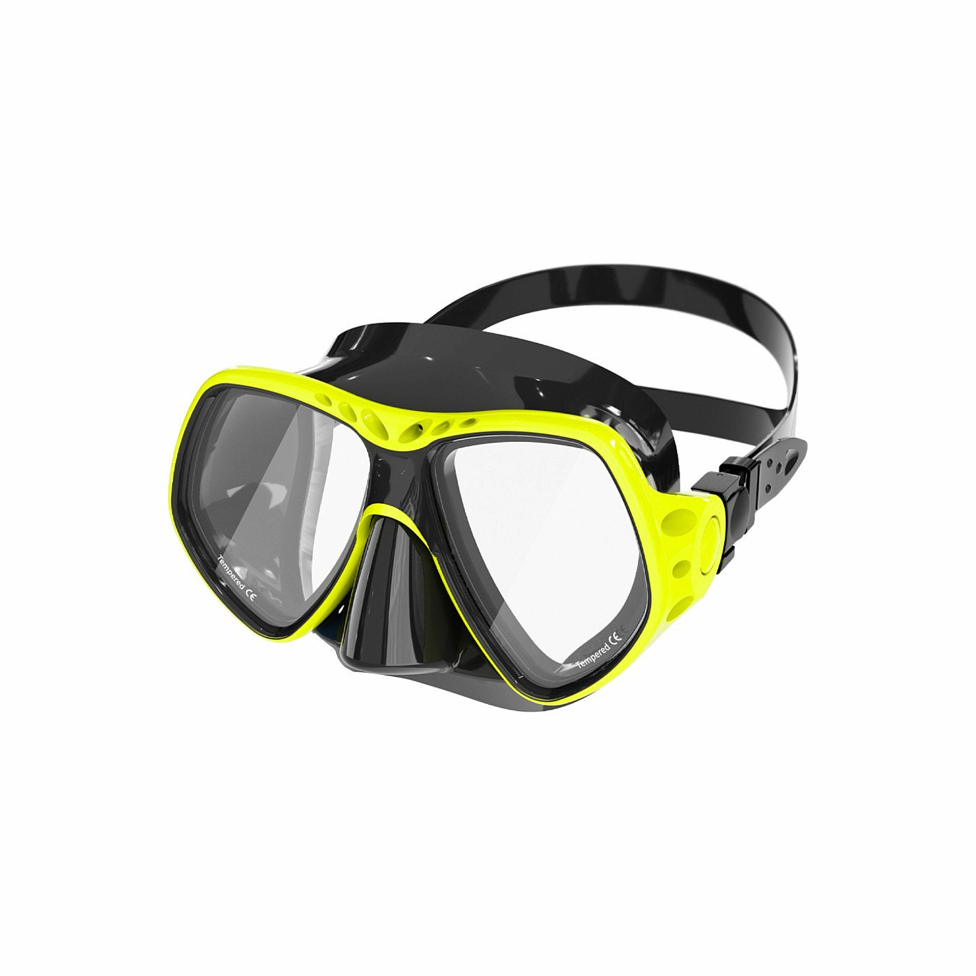 Dive Team Deepvision antifog, maska, černá/reflex žlutá