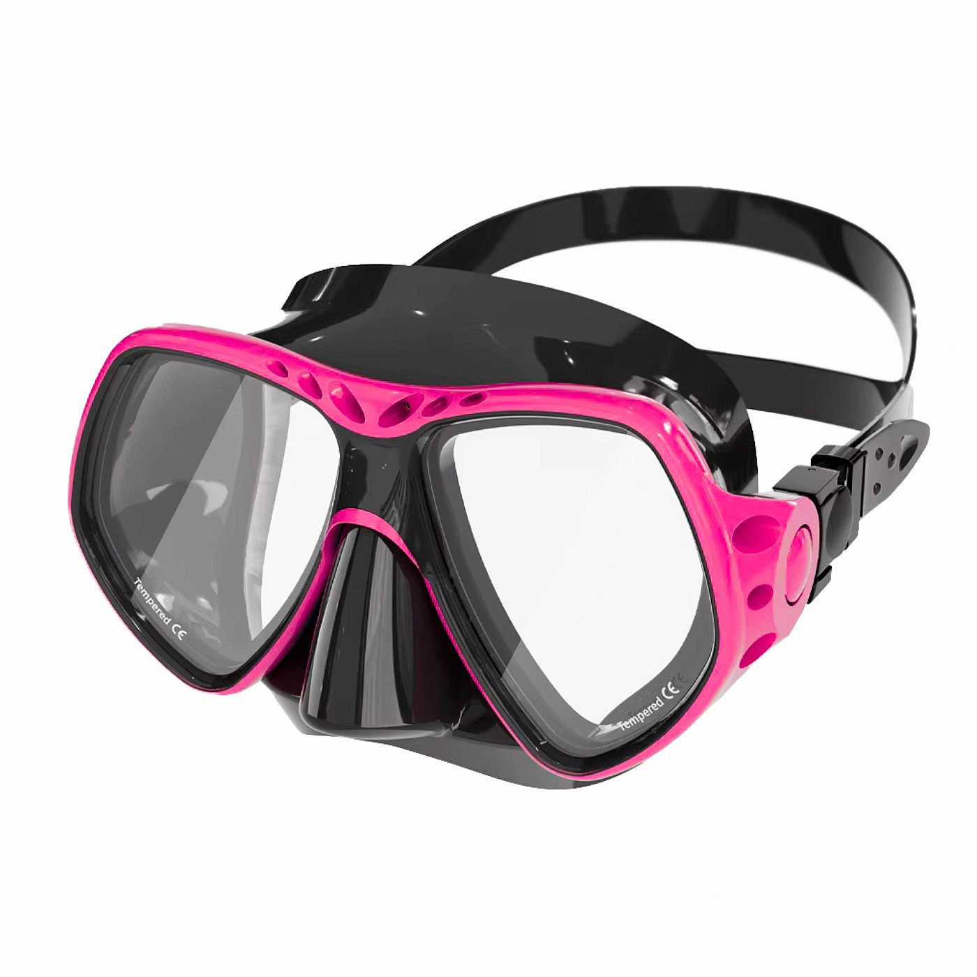 Dive Team Deepvision antifog, maska, černá/fuchsia