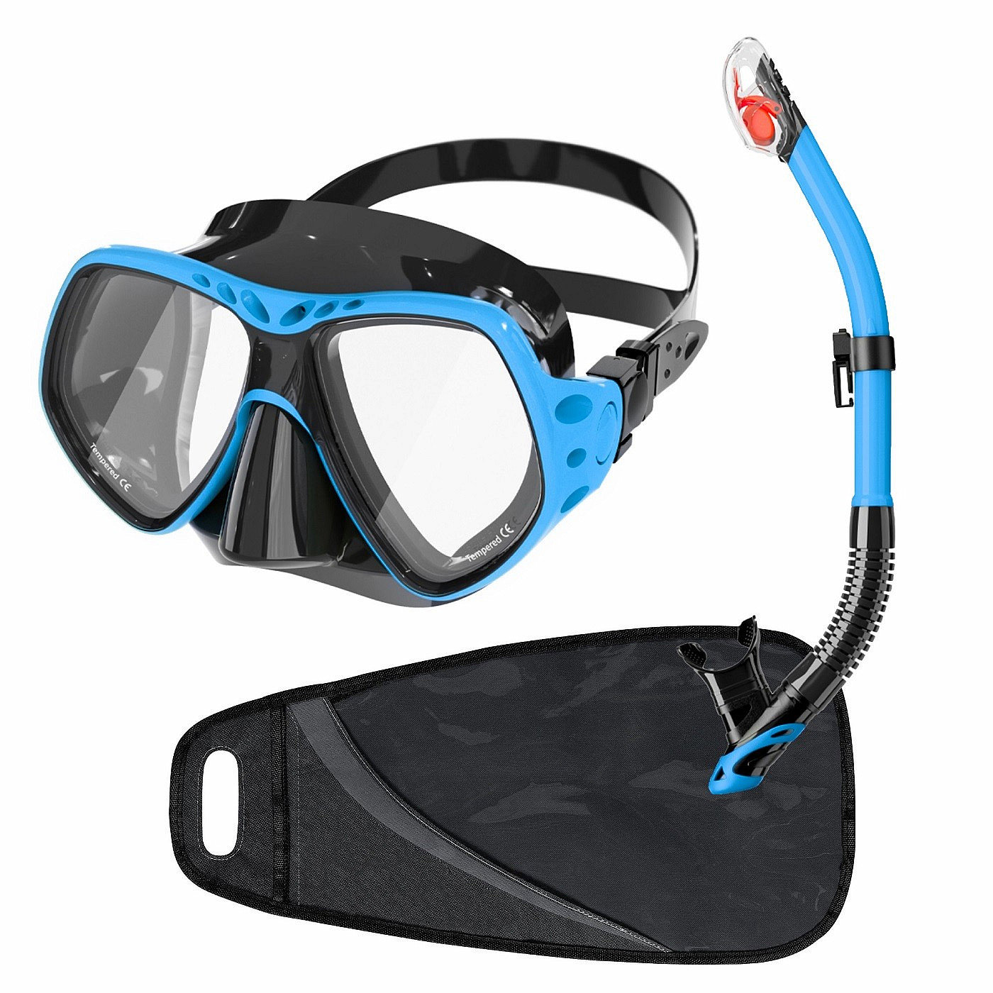 Dive Team Šnorchlovací set Deep Vision antifog, modrý