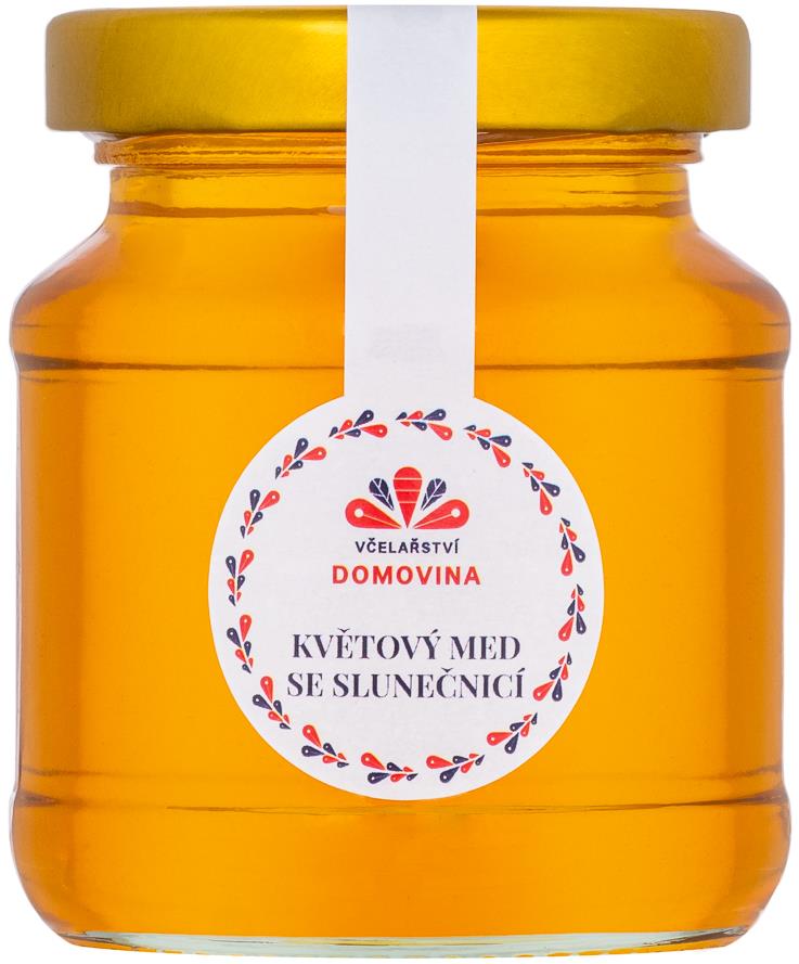 Včelařství Domovina Květový med se slunečnicí 180 g