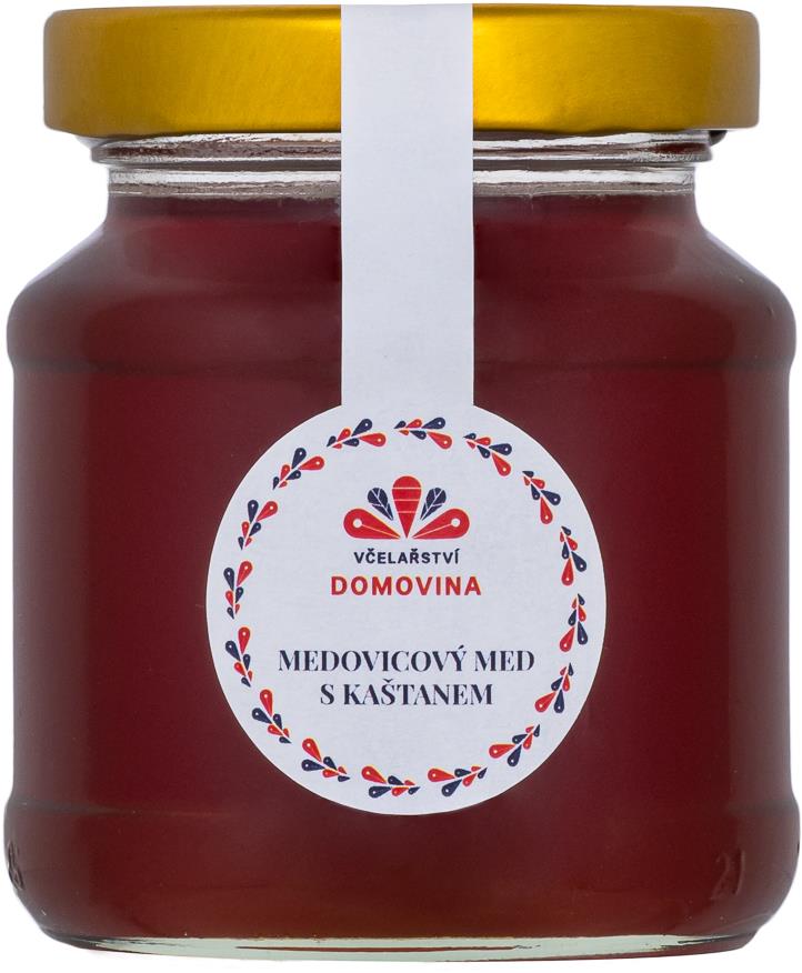 Včelařství Domovina Medovicový med s kaštanem 180 g