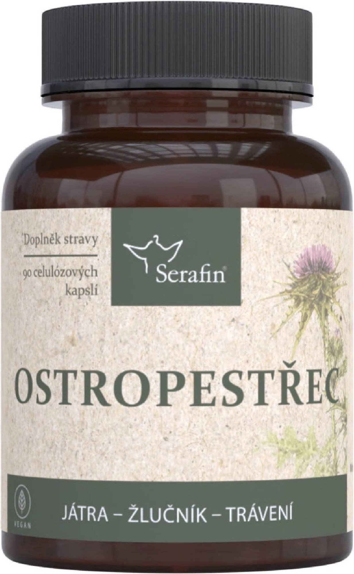 Serafin Ostropestřec přírodní bylinné kapsle, 90 tobolek