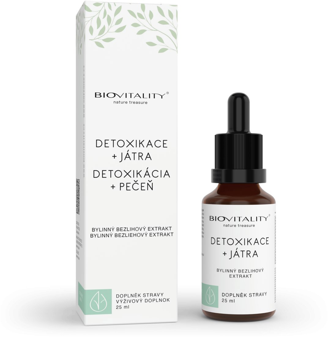 GREEN IDEA Biovitality Detoxikace + játra bezlihová tinktura 25 ml