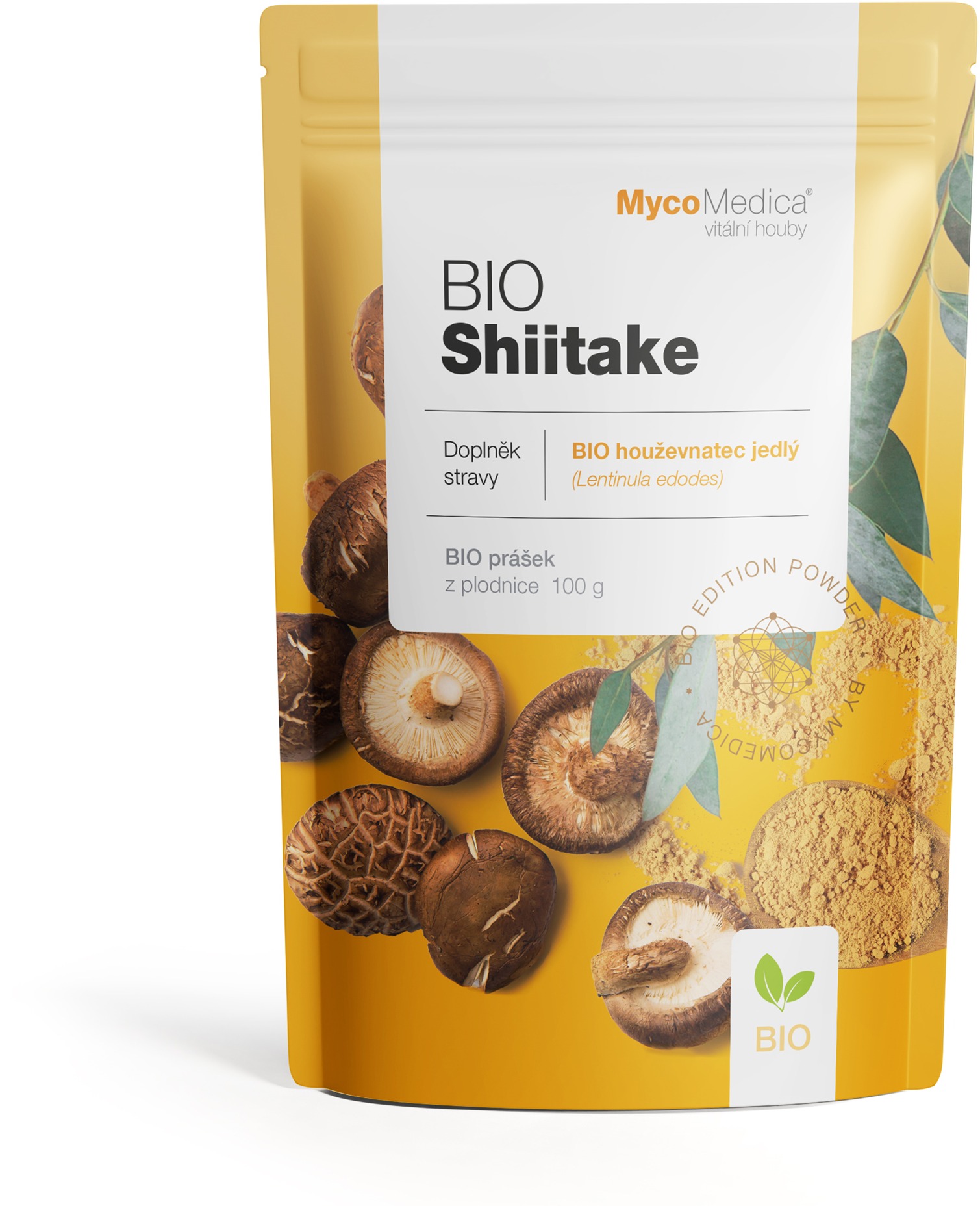 Mycomedica Shiitake prášek BIO 100 g