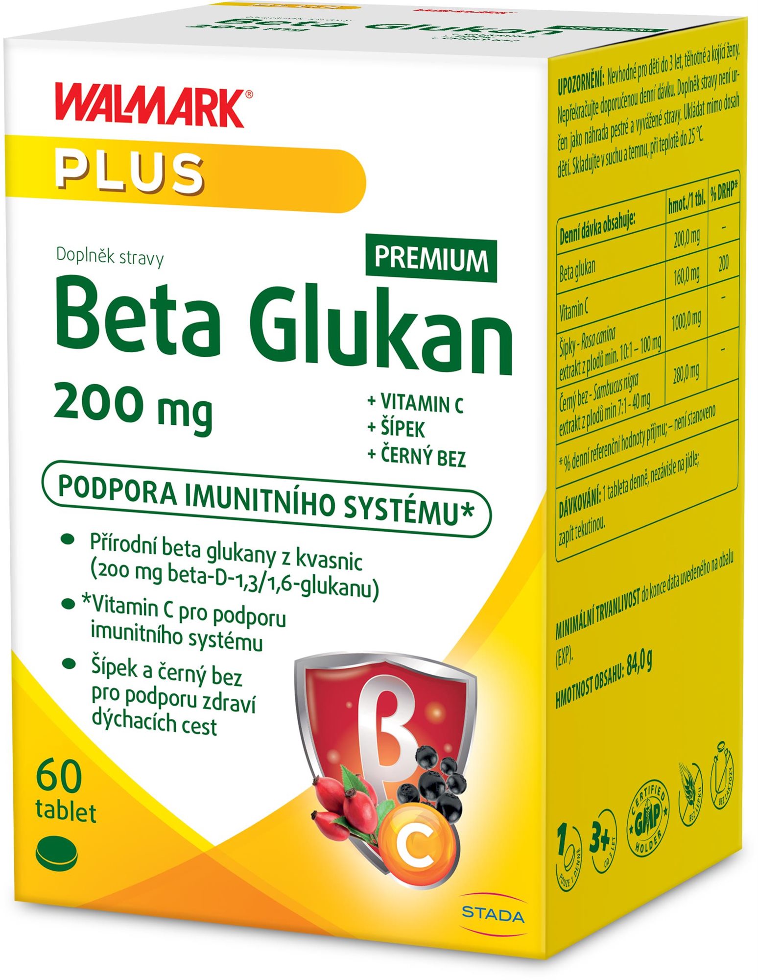 Walmark Beta Glukan Premium 200 mg 60 tablet