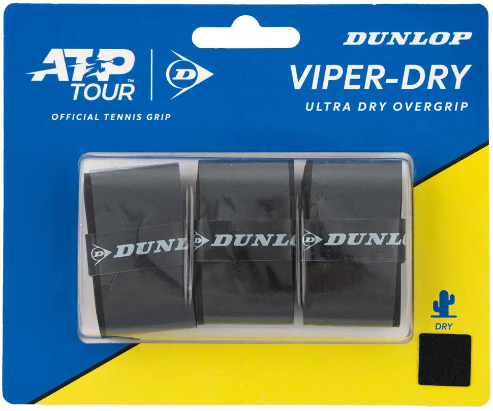 DUNLOP Viper Dry omotávka černá 3 ks