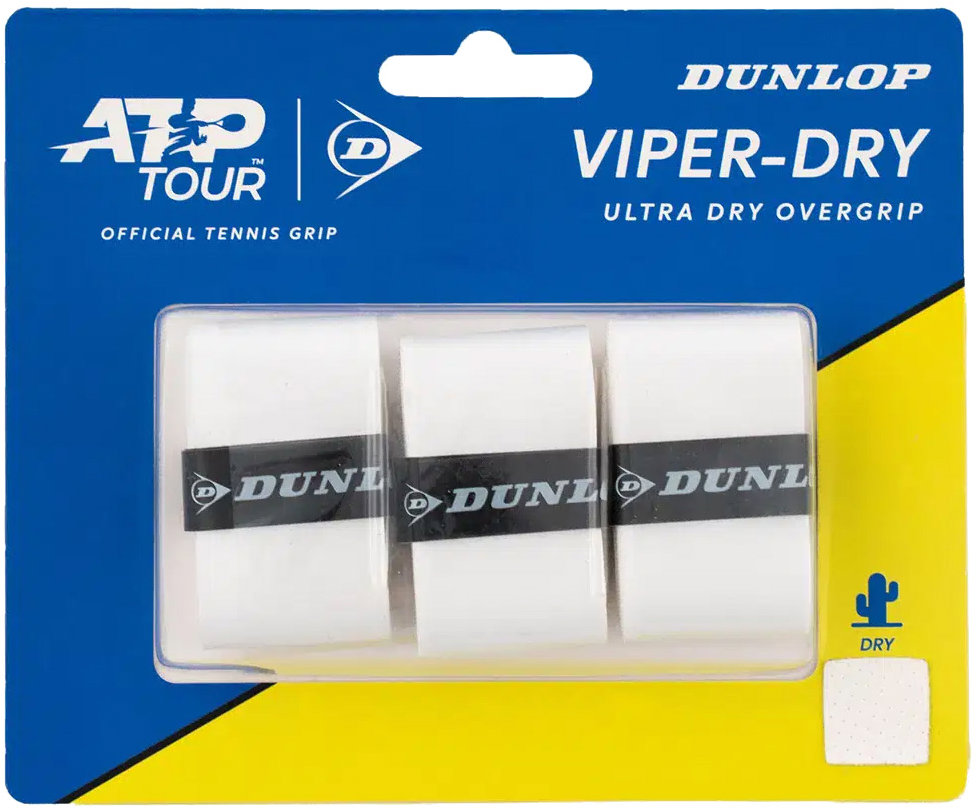 DUNLOP Viper Dry omotávka bílá 3 ks