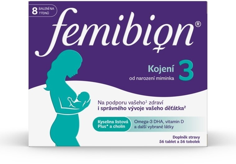 Femibion 3 Kojení 56 tablet + 56 tobolek