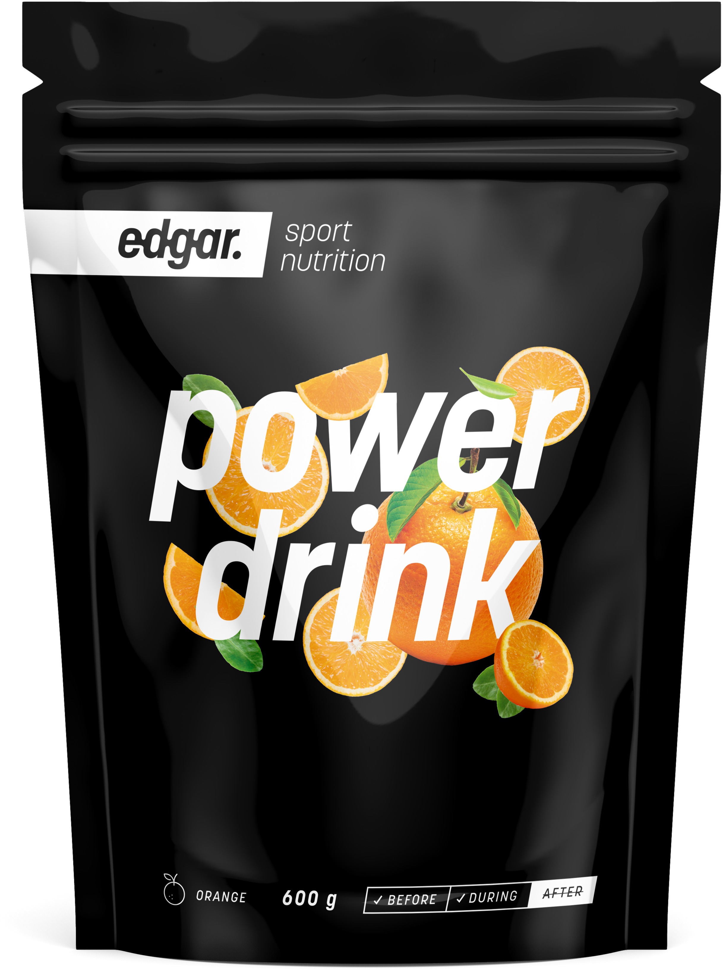 Edgar Powerdrink 600g, pomeranč
