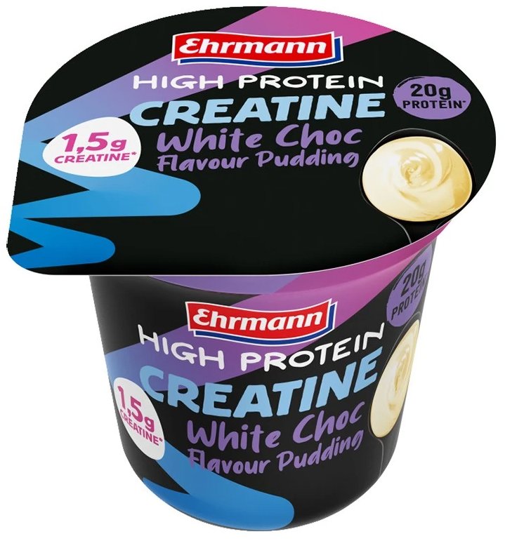 Ehrmann High Protein Creatine Pudding White Choc Flavour 230 g