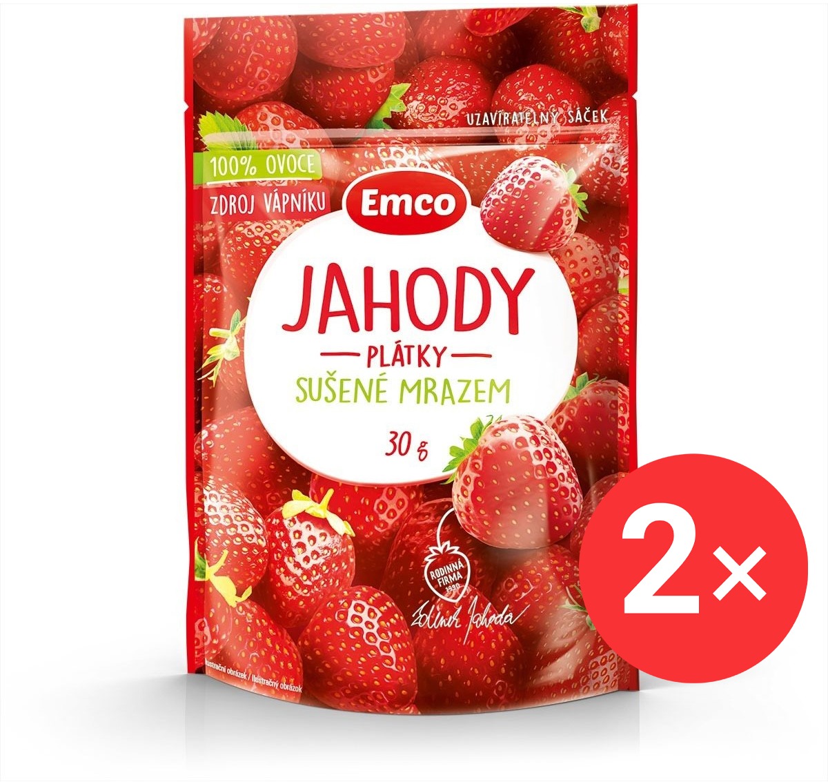 Emco Mrazem sušené jahody 2 x 30g