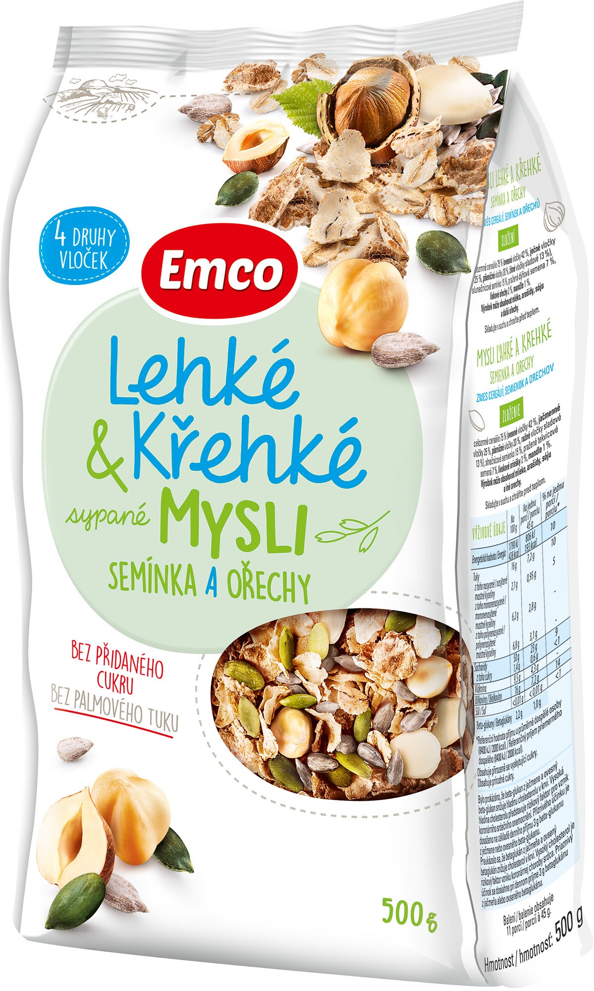 Emco Lehké & Křehké - semínka a ořechy 500g