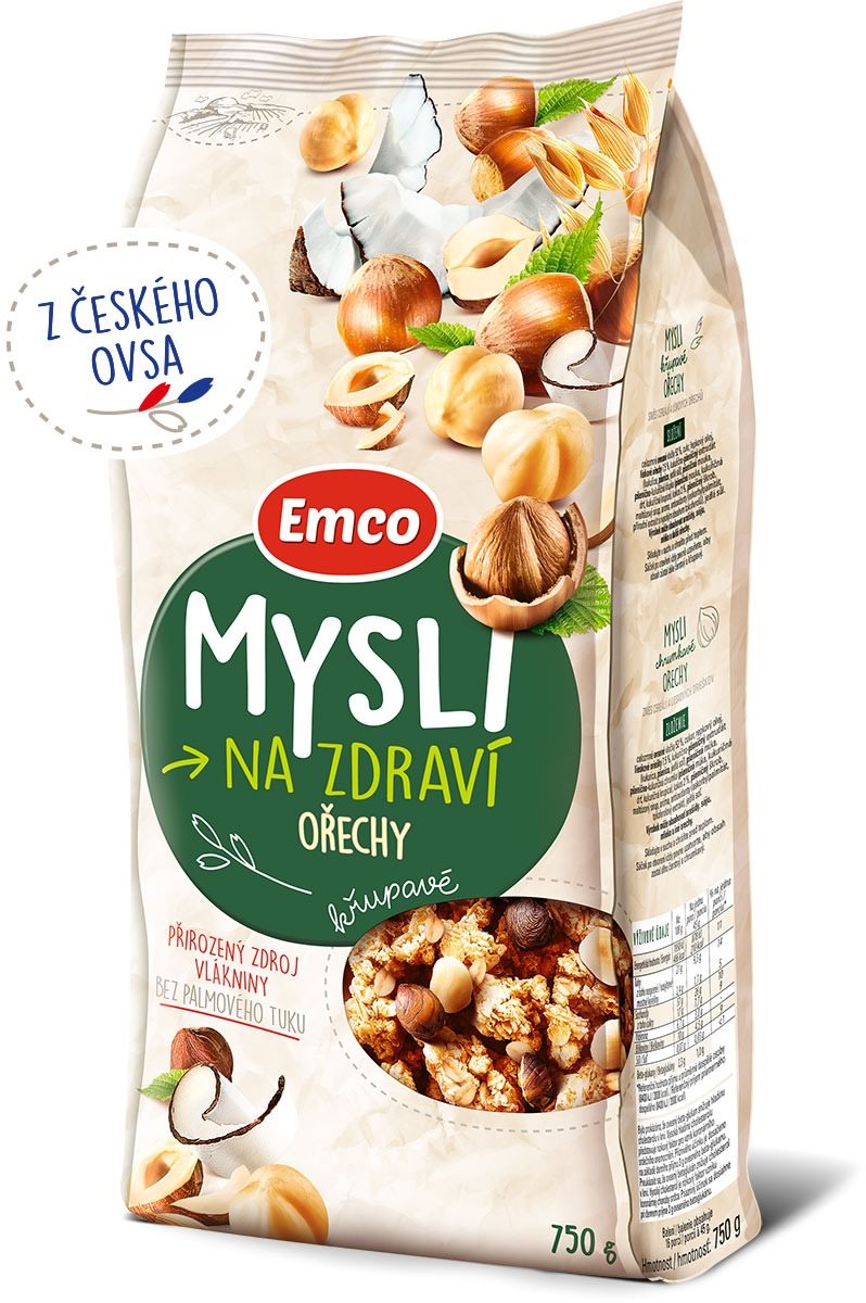 Emco Mysli křupavé - ořechy 750g