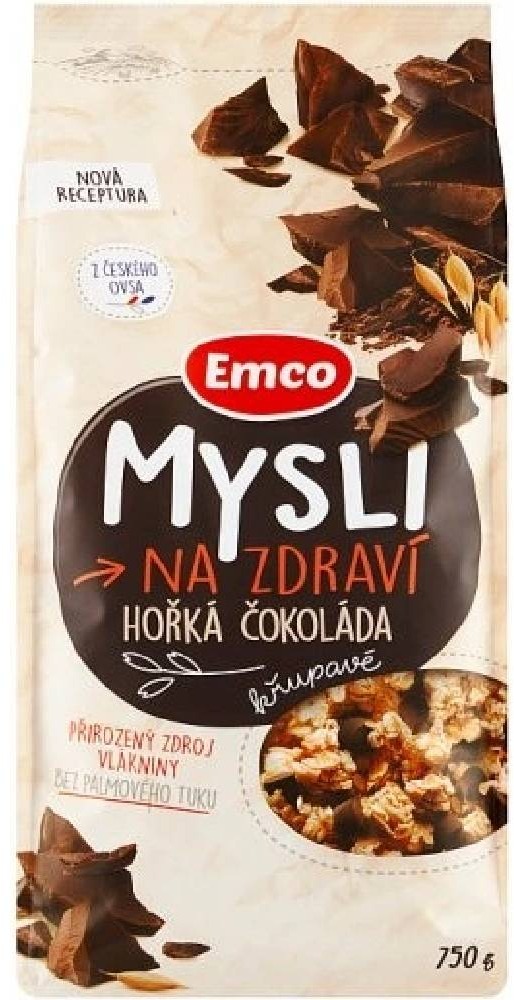 Emco Mysli křupavé - hořká čokoláda 750g