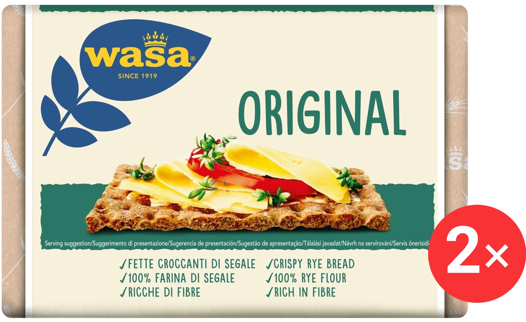 Wasa Original 2 x 275g B12