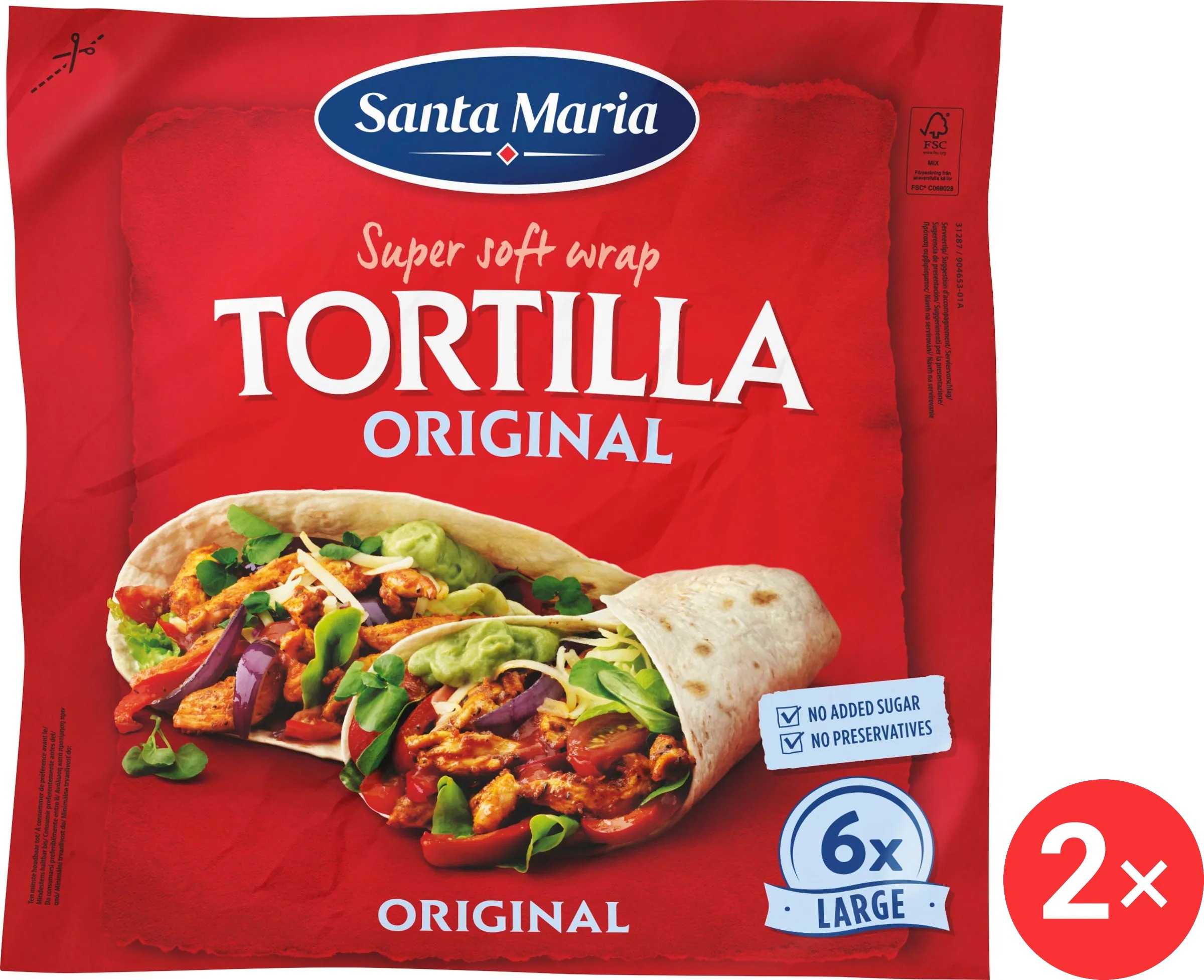 Santa Maria Wrap tortilla 2 x 371g