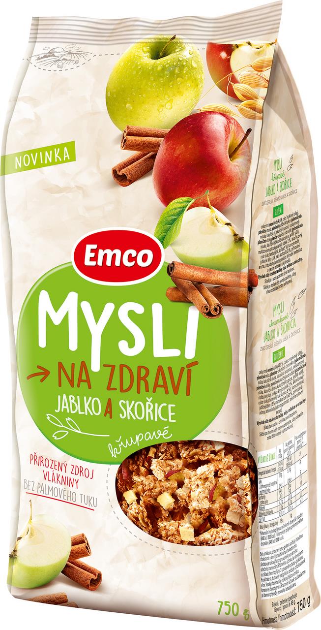 Emco Mysli křupavé - jablko a skořice 750 g