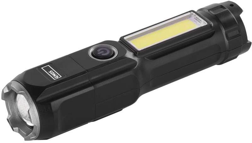 EMOS LED + COB LED nabíjecí plastová svítilna P3214