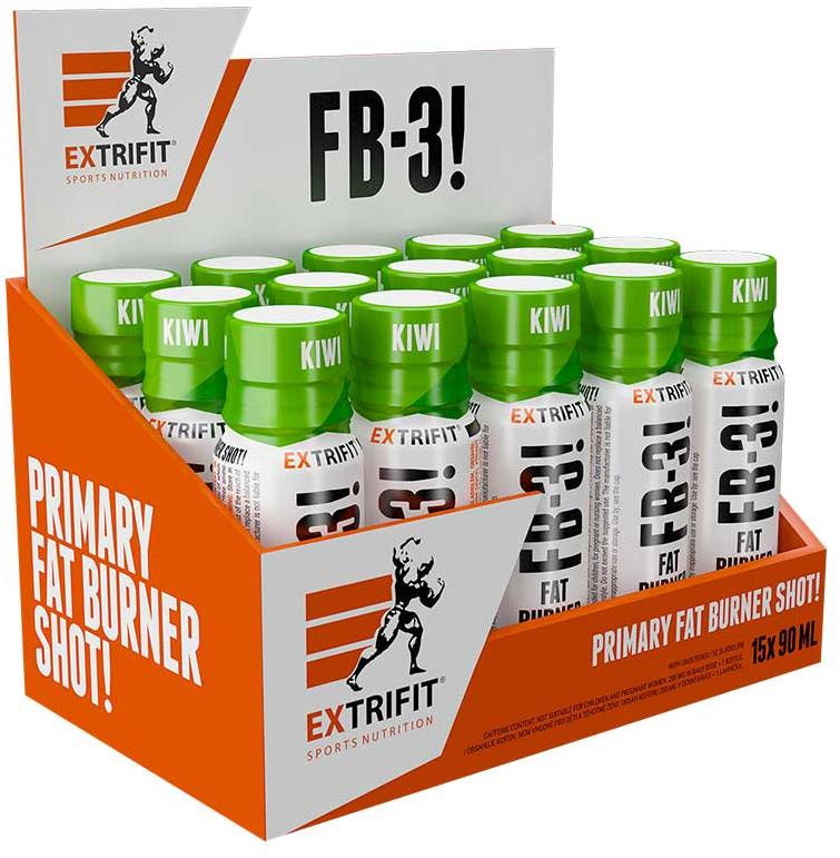 Extrifit FB-3! Fat Burner Shot 15 × 90 ml kiwi