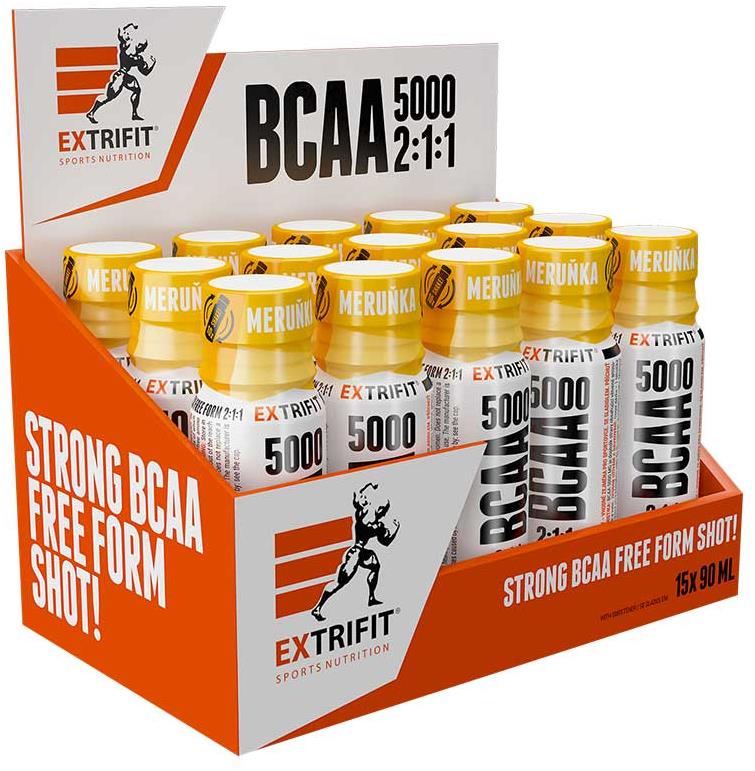 Extrifit BCAA 5000 2:1:1 Shot 15 × 90 ml apricot
