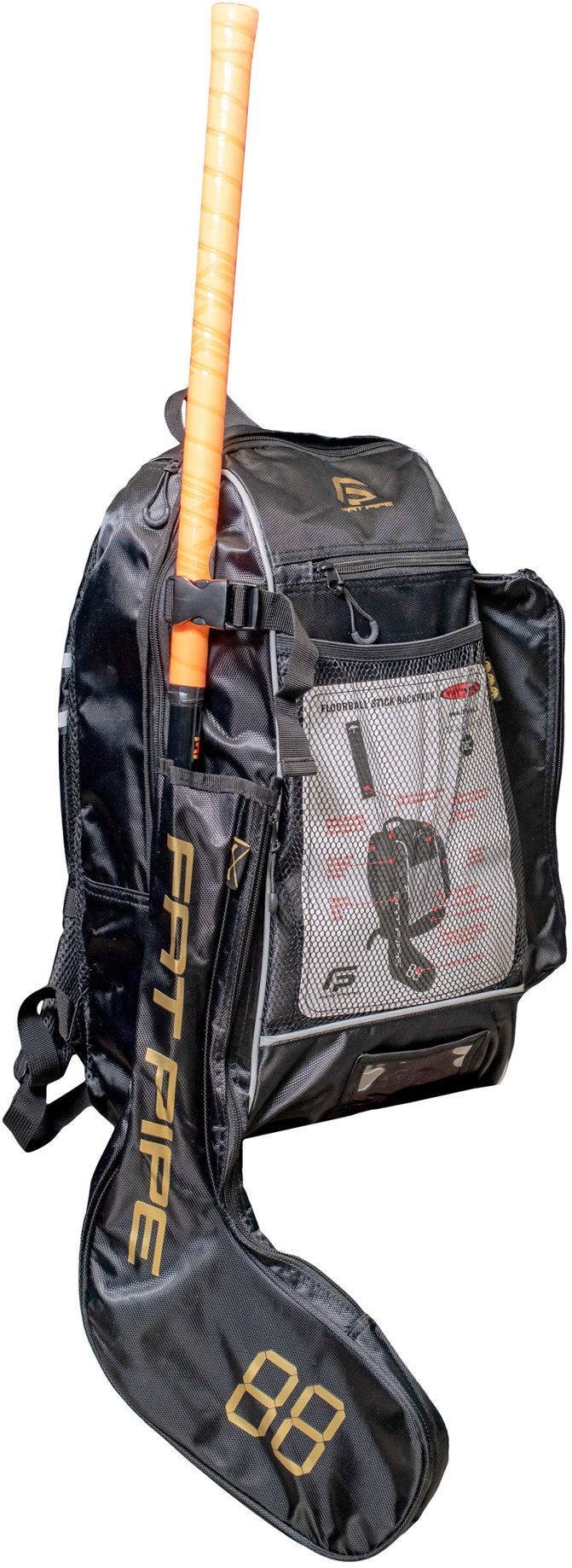 FAT PIPE Lux - Stick Backpack Černo - zlatý