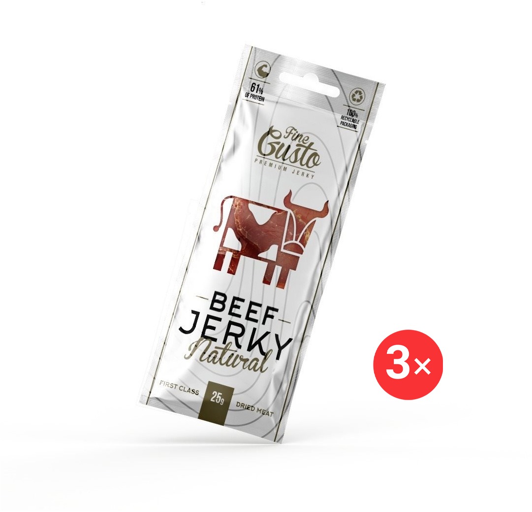 Fine Gusto hovězí natural 3 x 25g