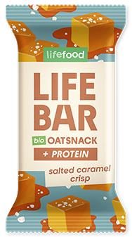 Lifefood BIO Lifebar Oat Snack protein slaný karamel