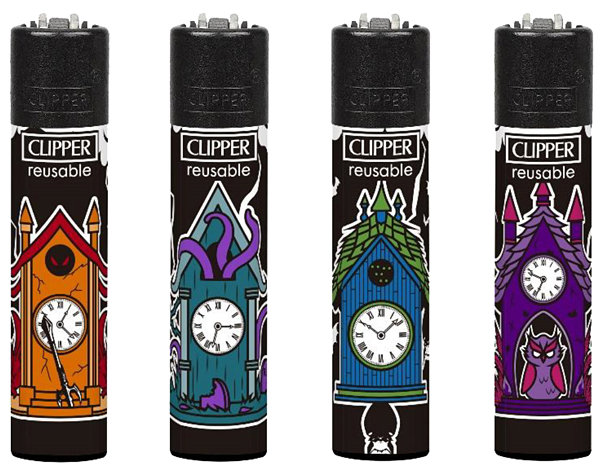 Flamagas Zapalovač Clipper CP11 Scary Cucut, kolekce 4 kusy
