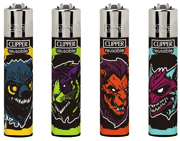 Flamagas Zapalovač Clipper CP11 Animals Zombies, kolekce 4 kusy
