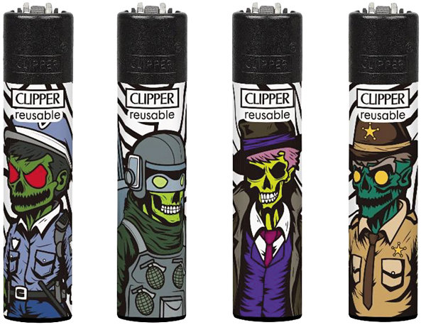 Flamagas Zapalovač Clipper CP11 Zombie Force, kolekce 4 kusy