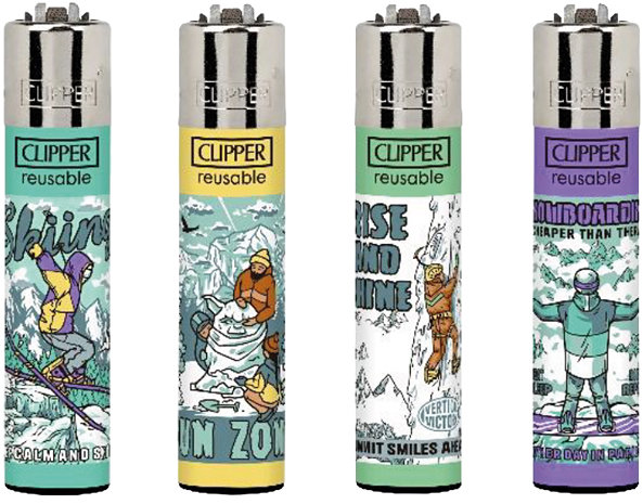 Flamagas Zapalovač Clipper CP11 Winter Plans 2, kolekce 4 kusy