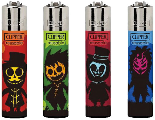 Flamagas Zapalovač Clipper CP11 Horror Days, kolekce 4 kusy