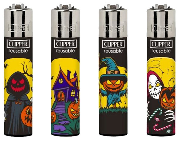 Flamagas Zapalovač Clipper CP11RH Night of Terror, kolekce 4 kusy