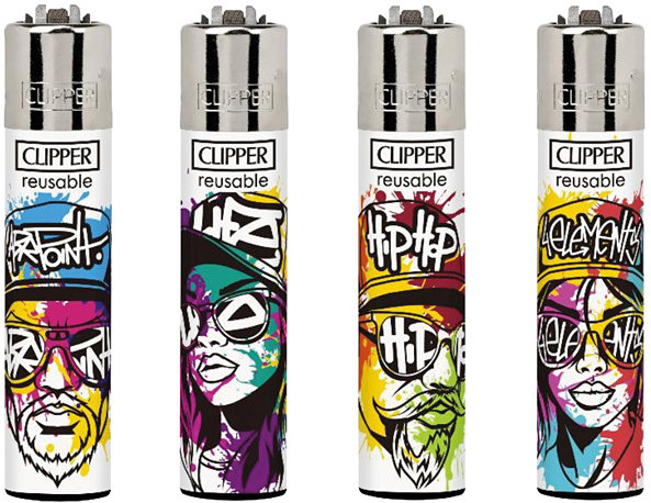 Flamagas Zapalovač Clipper CP11RH Graffiti Soul, kolekce 4 kusy