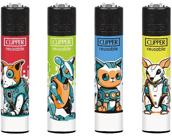 Flamagas Zapalovač Clipper CP11RH Animal Robots, kolekce 4 kusy
