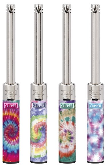 Flamagas Zapalovač Clipper Tube+ Tie Dye 4, kolekce 4 kusy