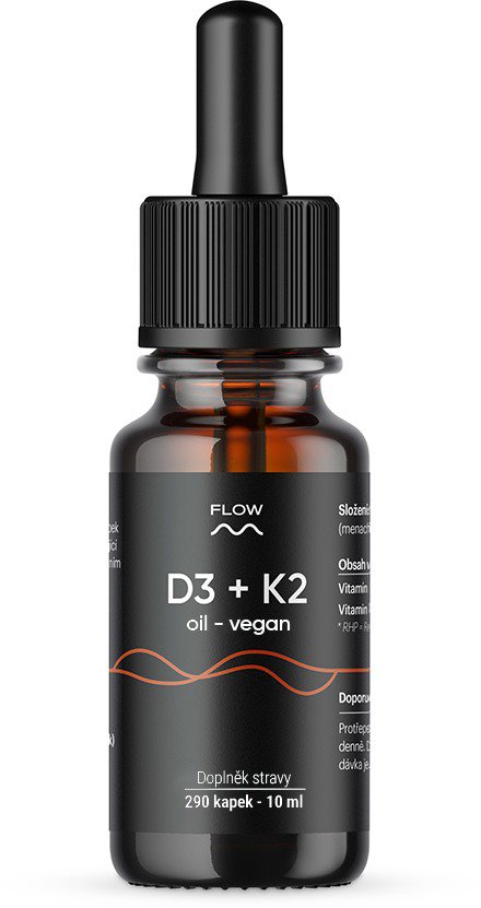Flow D3+K2 vegan oil, 10 ml